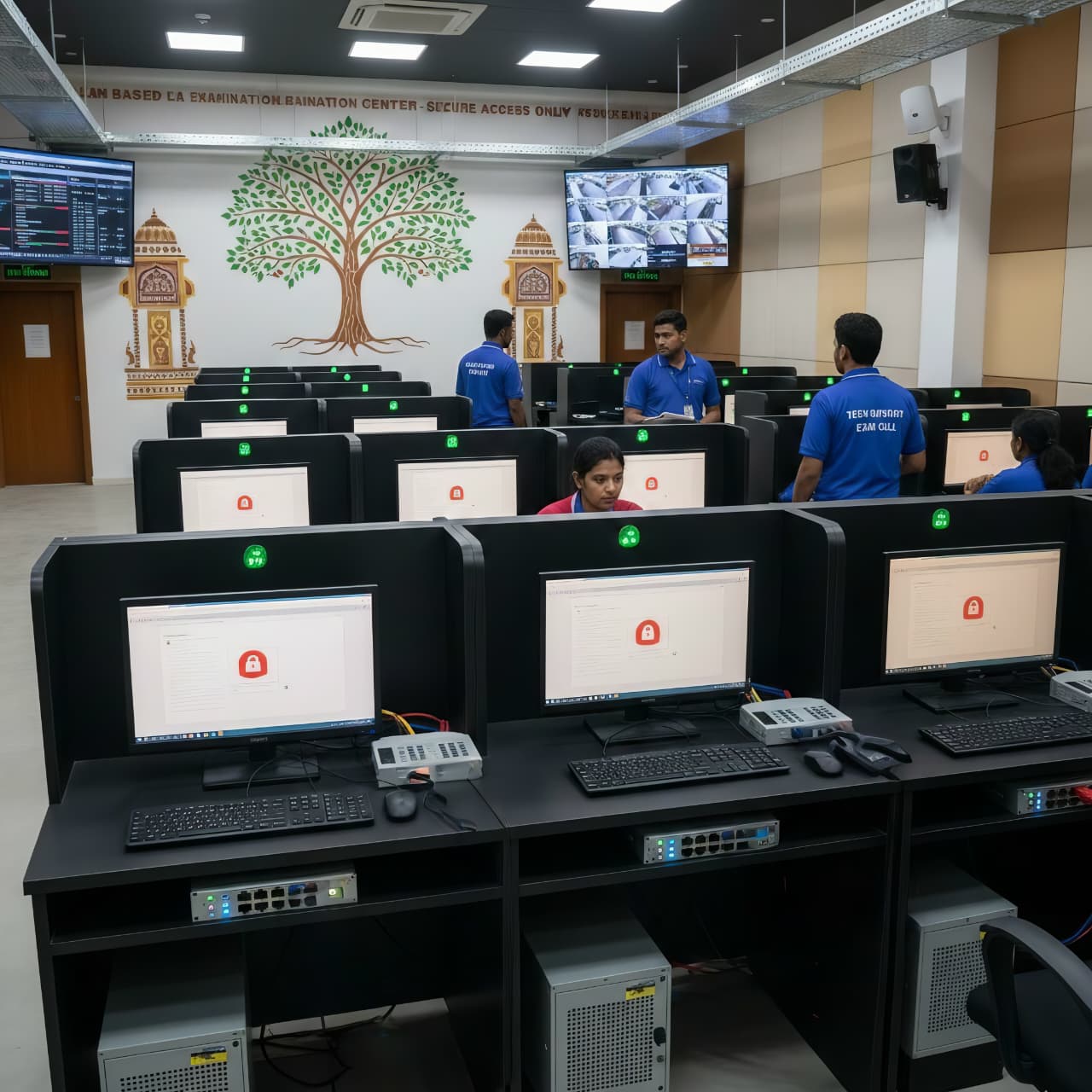 Offline LAN-based examination center